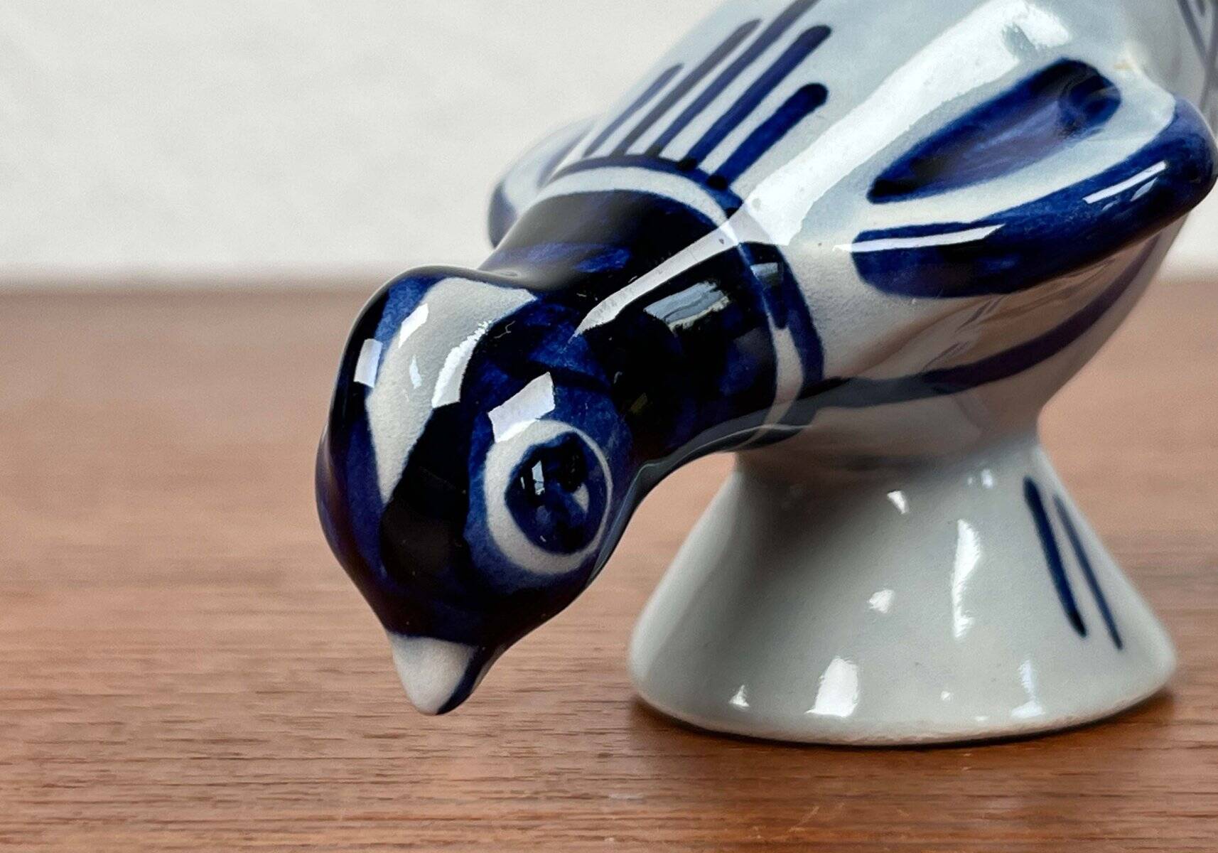 Ceramic bird candlestick from the Danish mid-century studio of Søholm, 1960s.