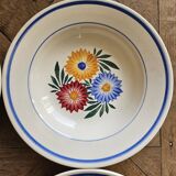 Assiettes creuses vintage fleuries "Phénix"