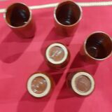 Lot de 6  verres vallauris felix ceram