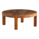 Sallingboe, Design/One, Large round coffee table in pine and ceramic, 1970