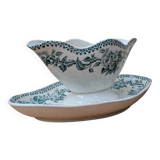 Old sauce boat on fixed frame Guadeloupe Saint Amand ceramic model