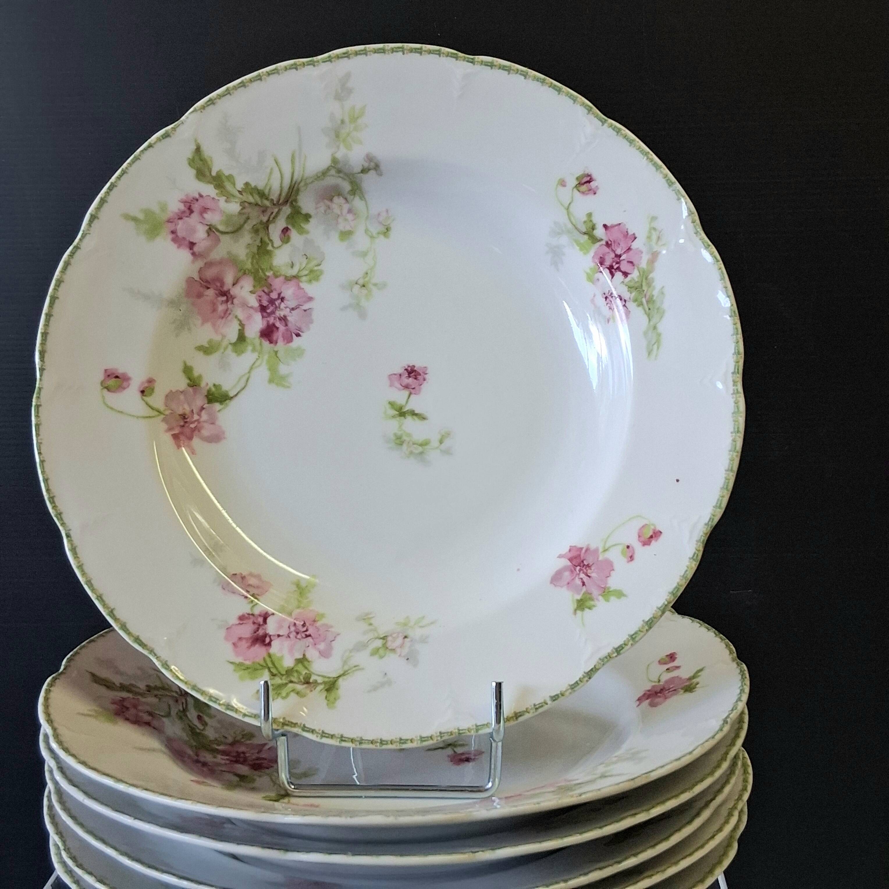 6 deep plates in Limoges porcelain in very good condition.
