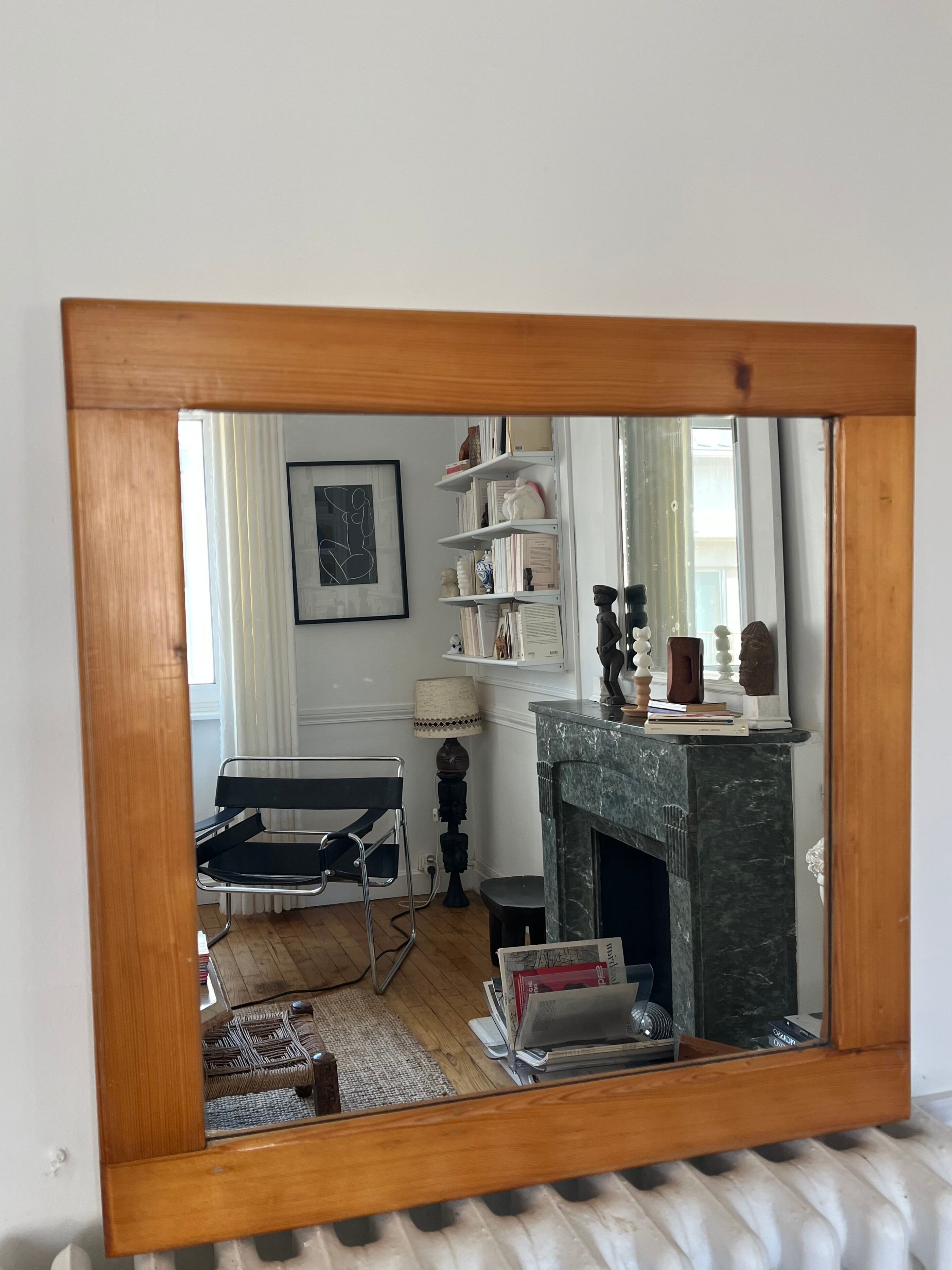 Solid pine mirror