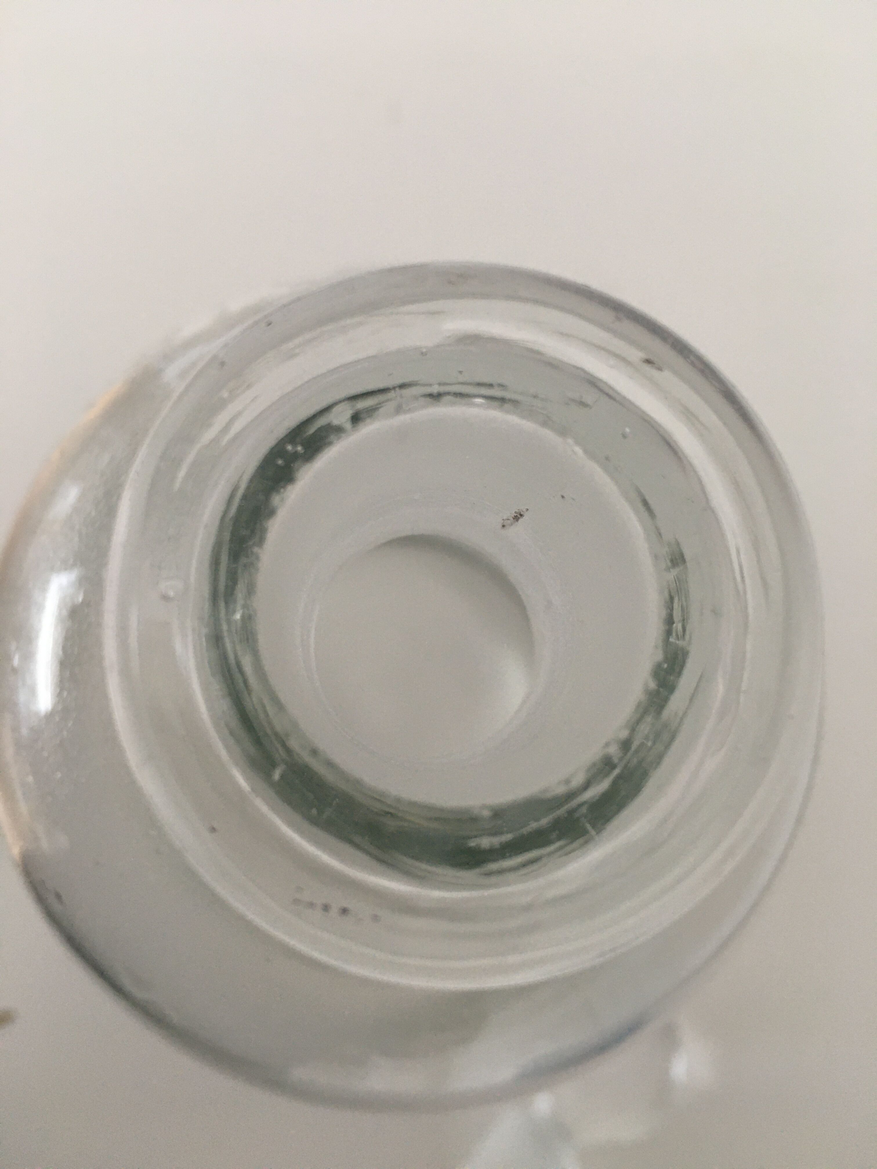 Clear glass pharmacy bottle