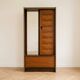1970s wooden wardrobe with mirror