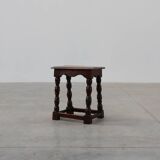 19th Century oak rectangular joint stool or table with turned legs, France