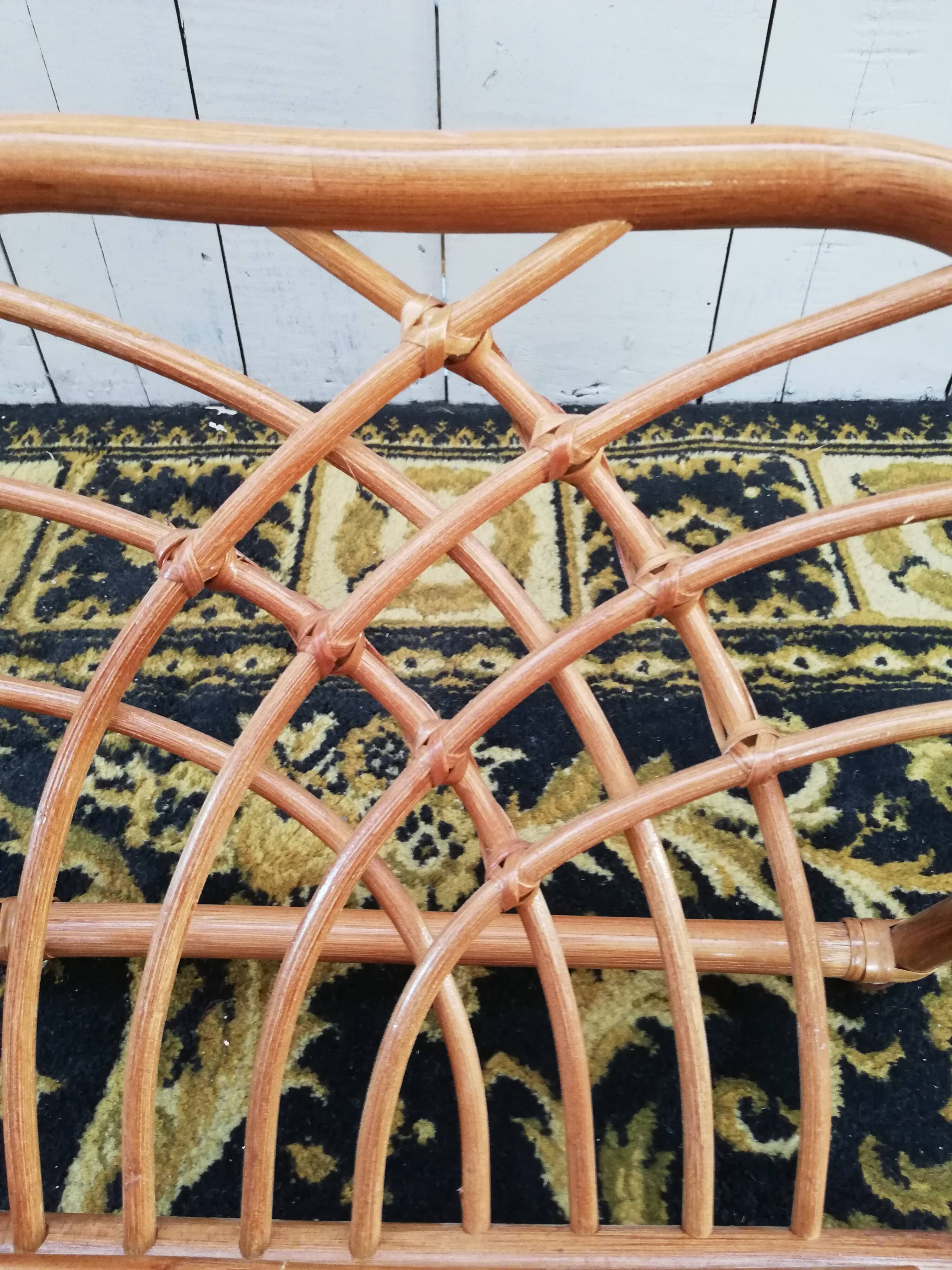 Vintage rattan magazine door, Czech