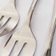 Oyster or dessert forks, ribbons, silver-plated metal