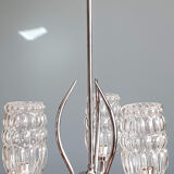 Vintage suspension 50/60s chrome and glass