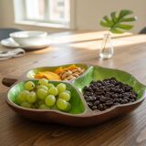 Solid Wood Appetizer Tray with 3 Compartments