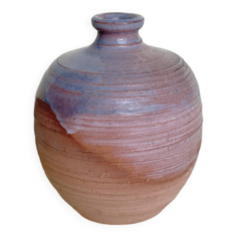 Mini Soliflore in Blue and Pink Enameled Stoneware