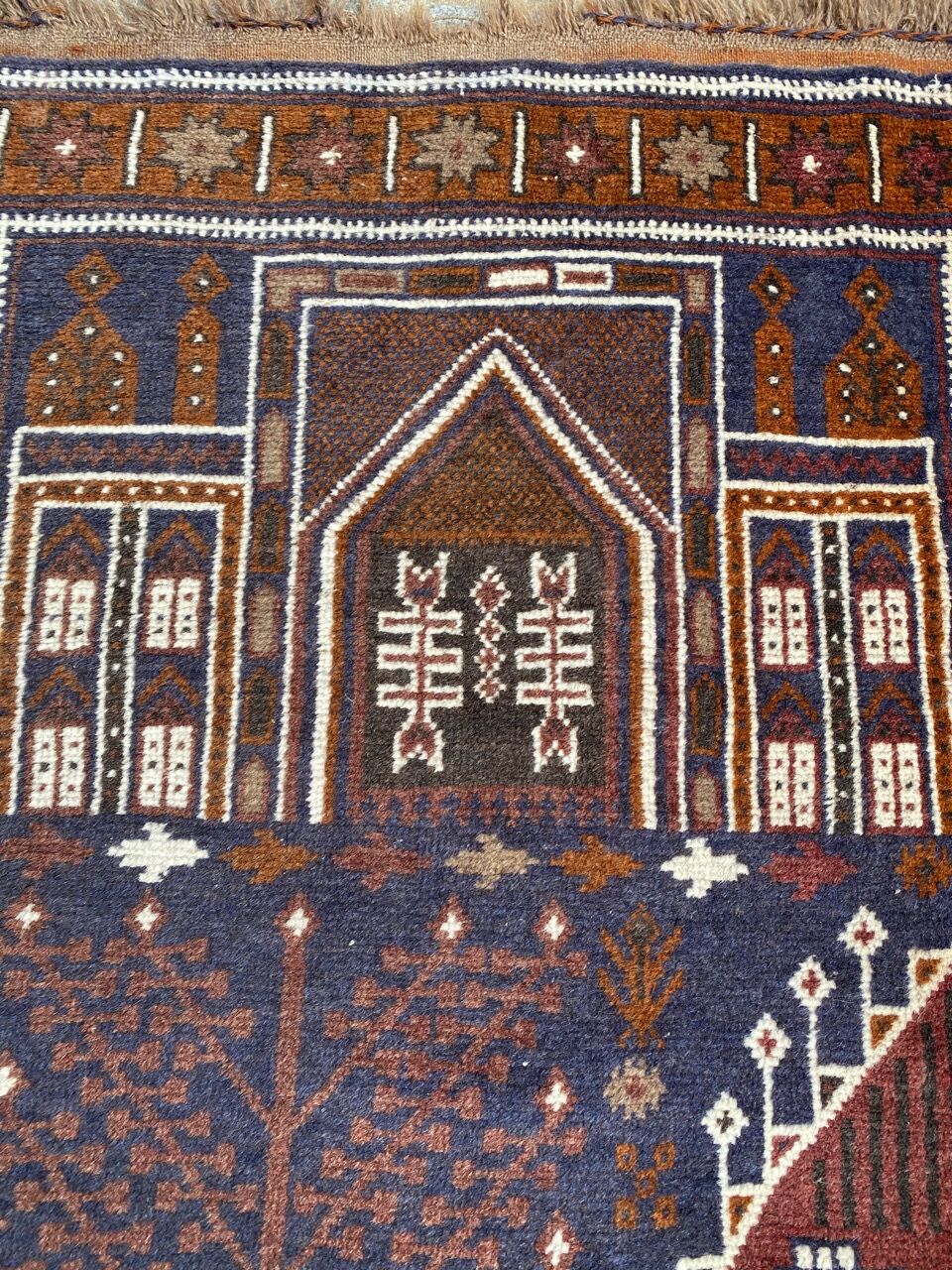 Vintage carpet turkmen belutch afghan 88x146 cm