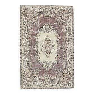 6x10 brown & beige classic antique rug, 192x299cm