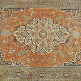 Tapis d'orient fait main vintage persan ancien tebriz Djafer 1,90 X 1,40 m