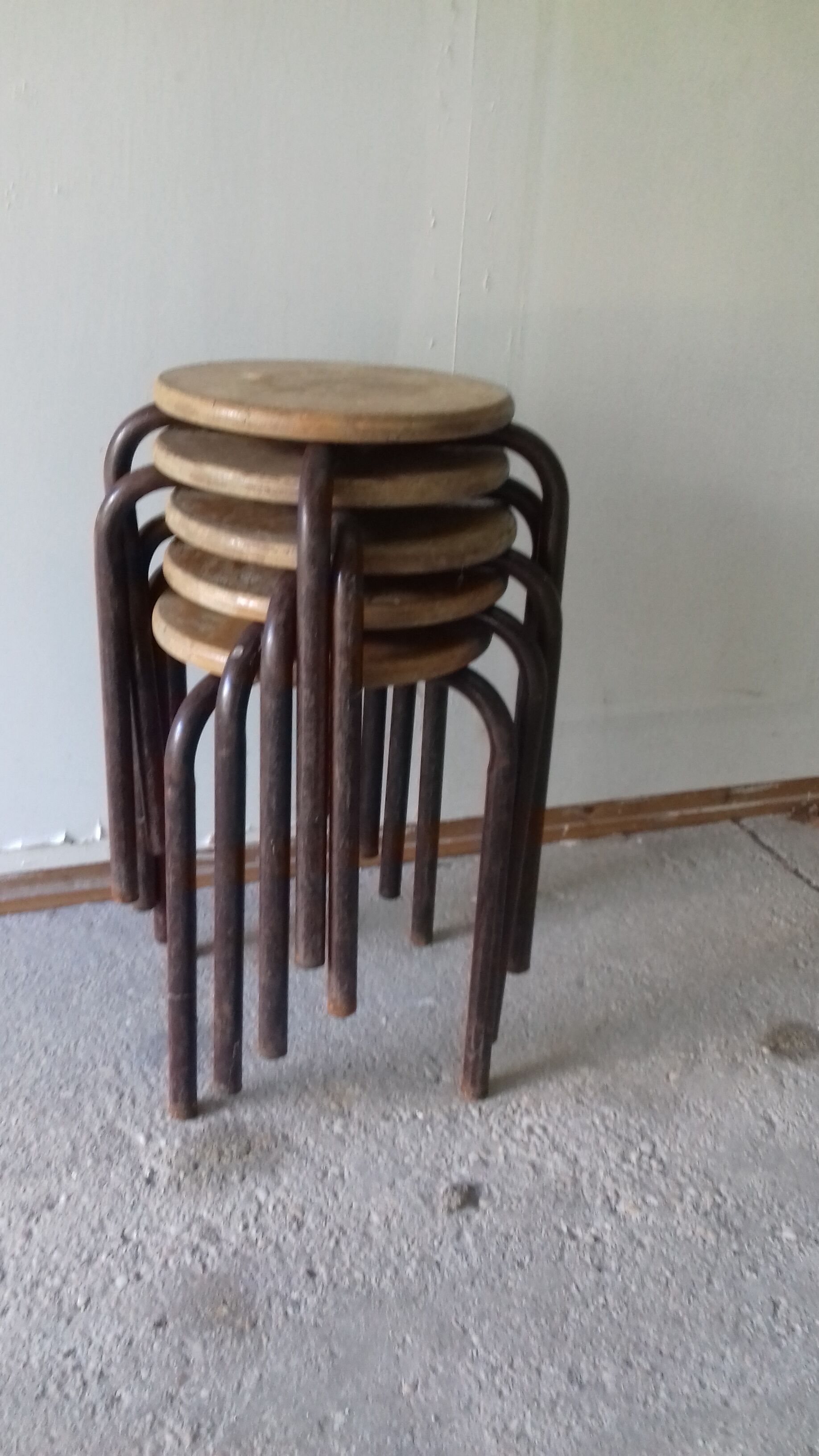 Vintage school stools