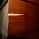 Set of 2 black white marble wood bedside tables with compass legs