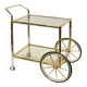 Vintage bamboo style trolley on wheels