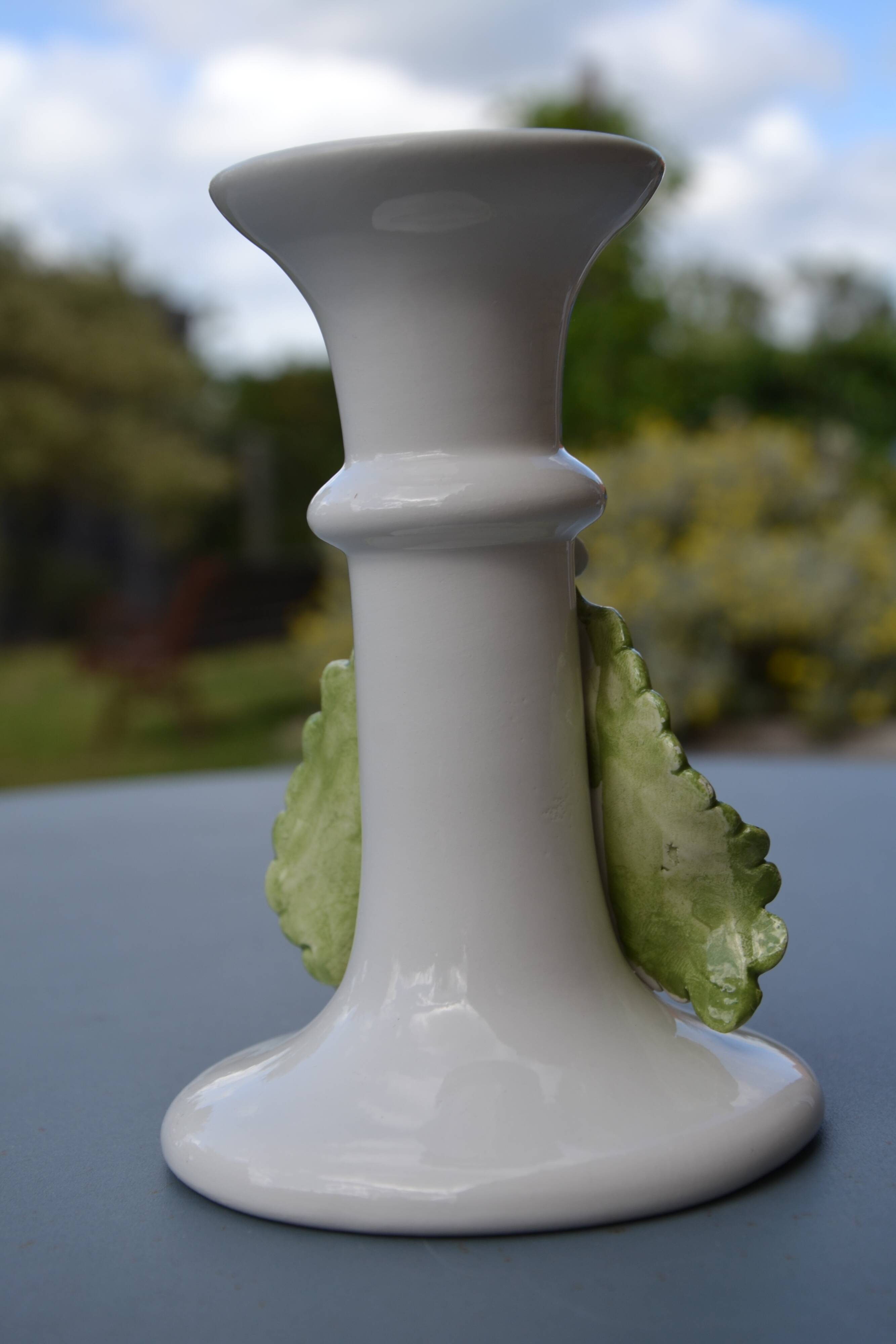 Strawberry earthenware candlestick