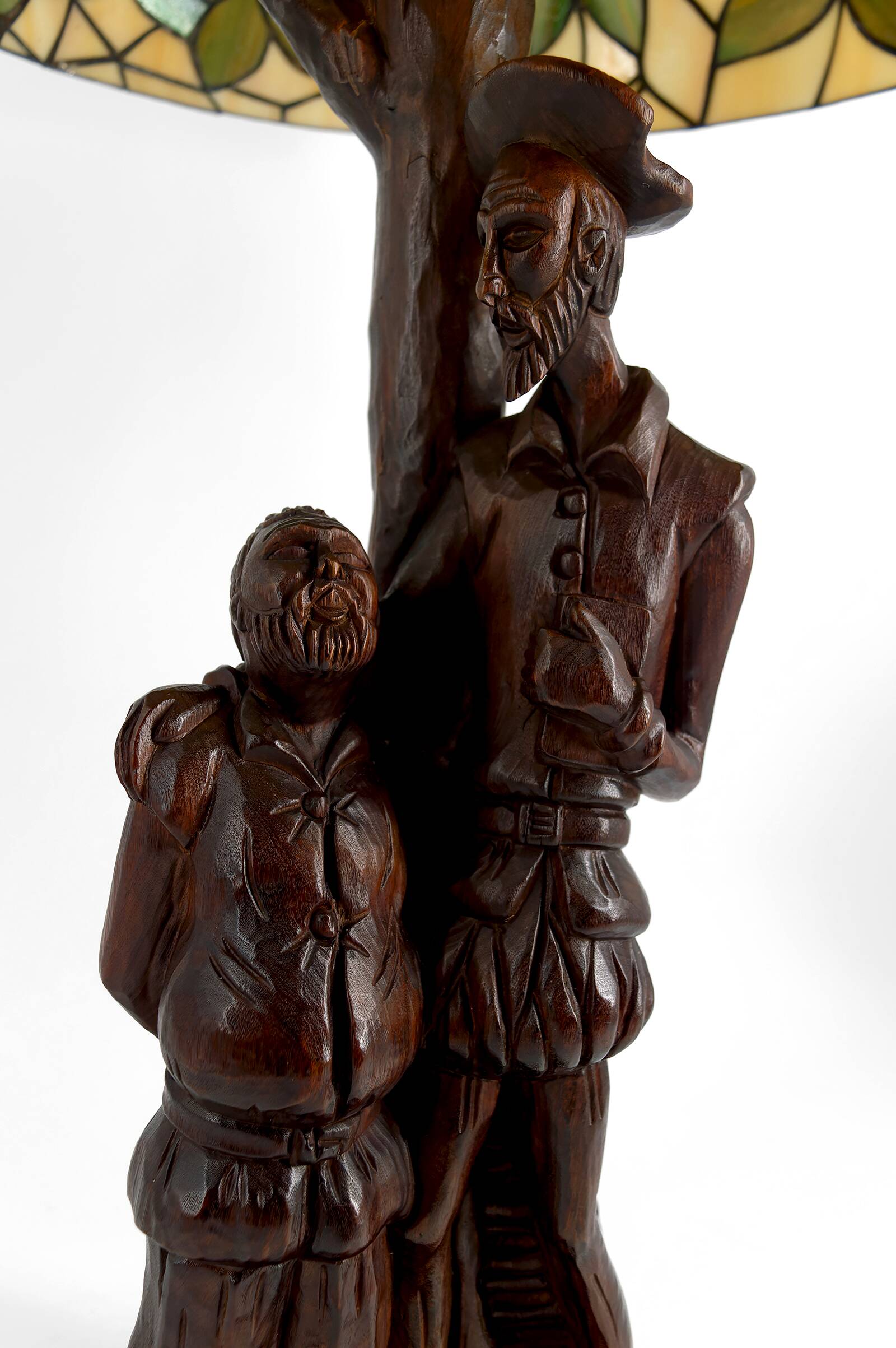 Lampe sculpturale « Don Quichotte, Sancho Panza », Forêt-Noire, vers 1950