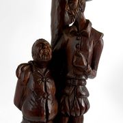 Sculptural lamp "Don Quixote, Sancho Panza", Black Forest, around 1950