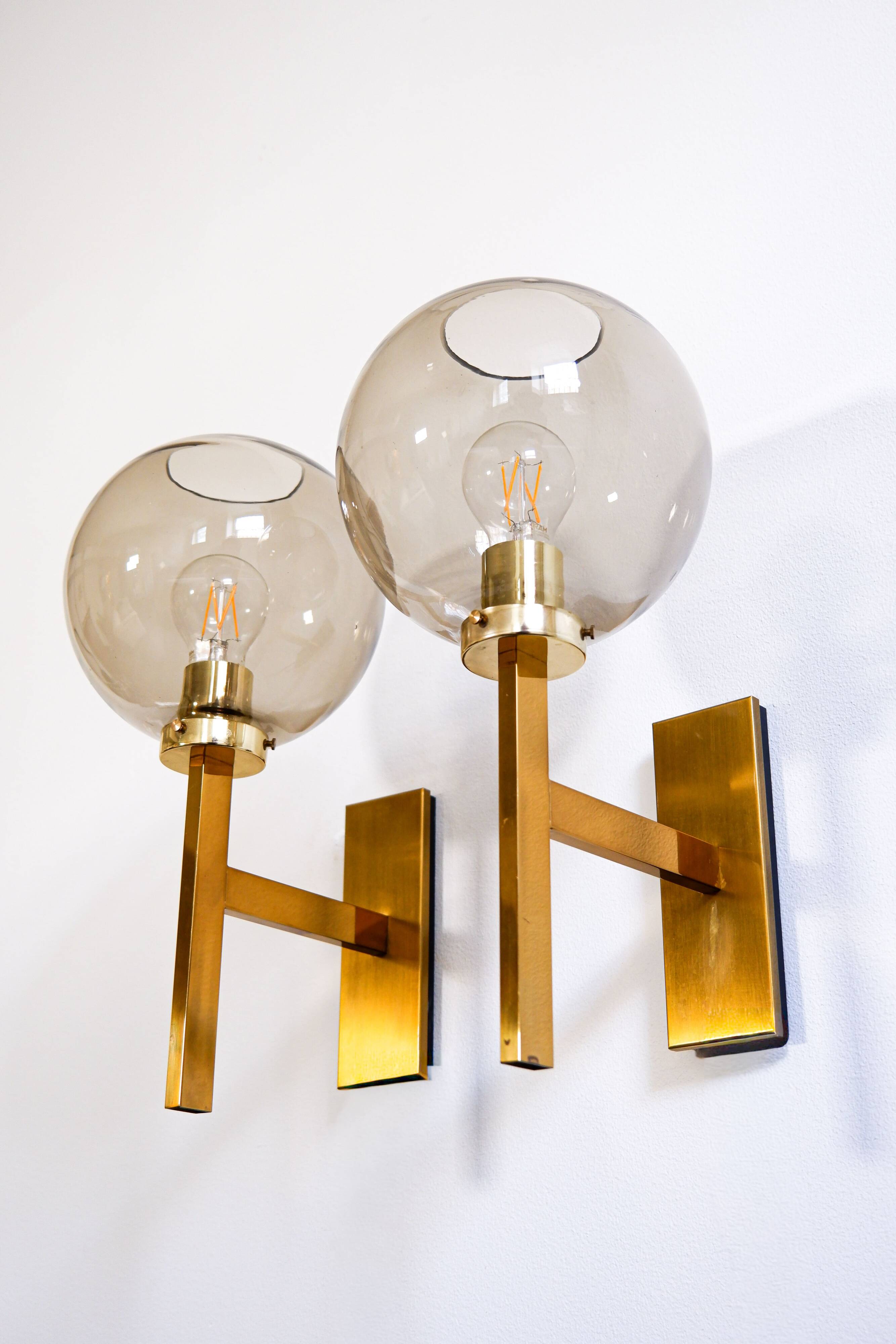 Pair of wall sconces by Holger Johansson.