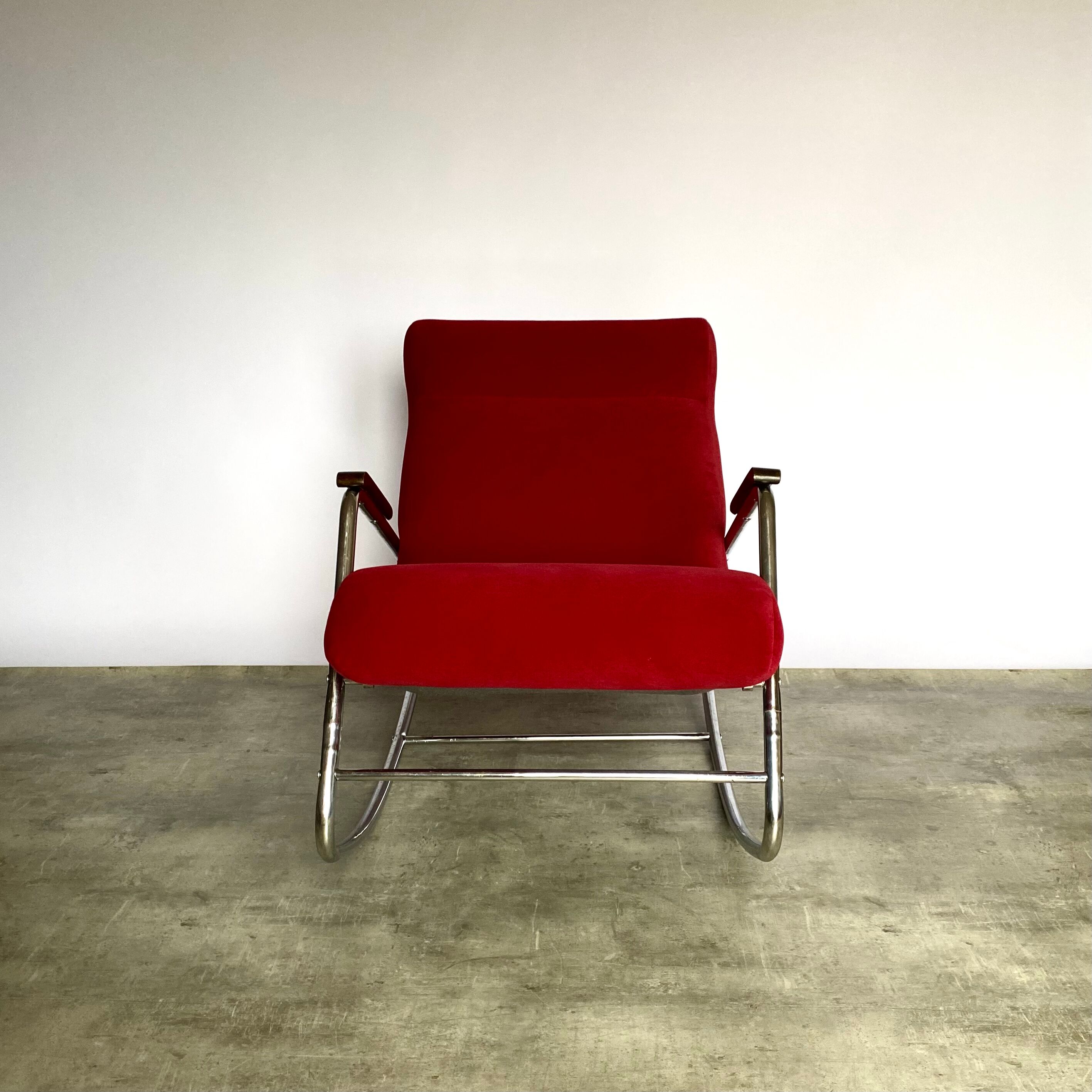Vintage bauhaus rocking armchair from 1950’s