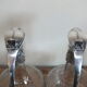 Pair of Gallia ewers in crystal and silver metal