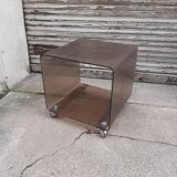 Plexiglas wheeled coffee table
