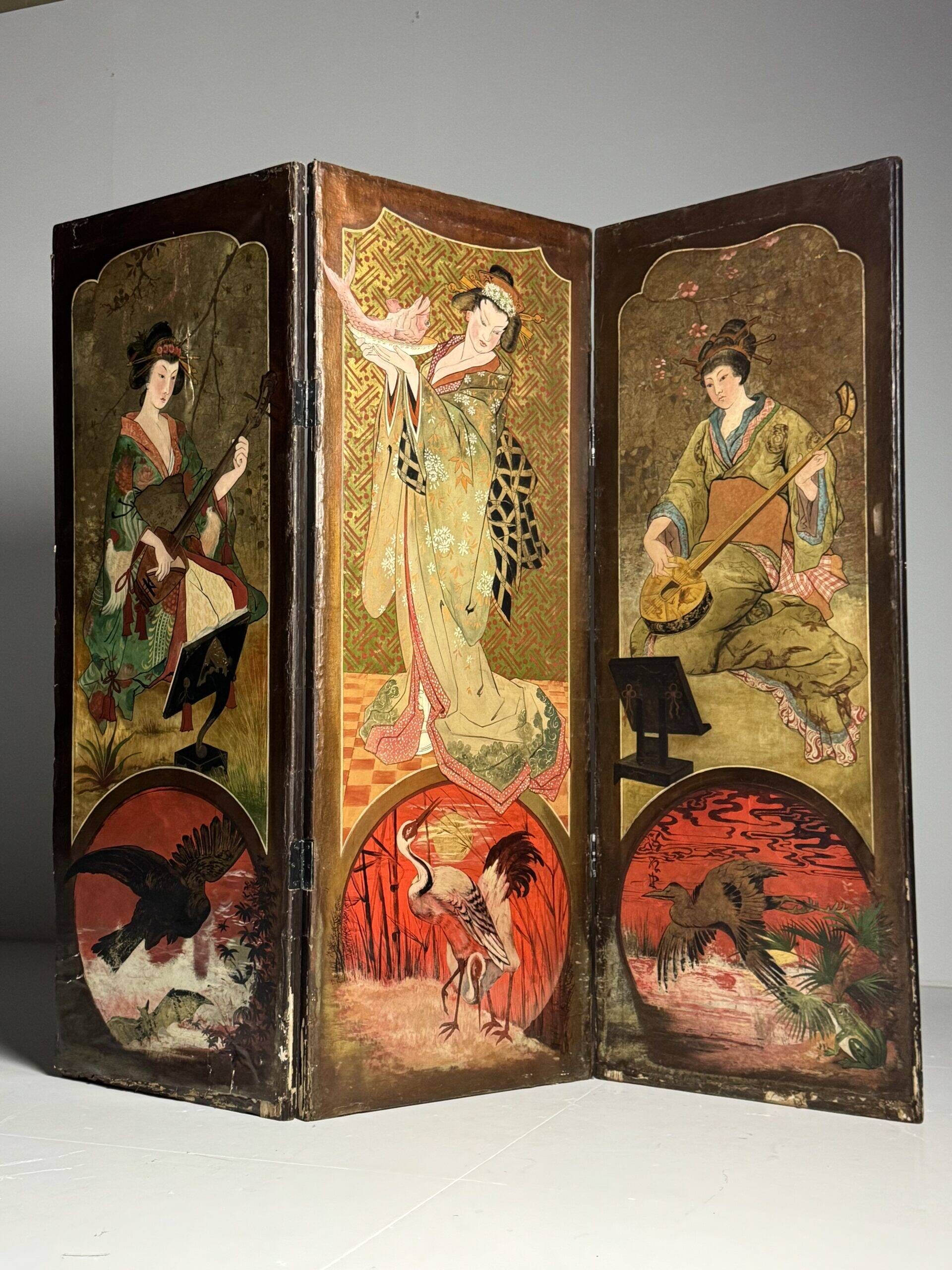 Art nouveau antique room divider