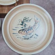 Set of 5 vintage Granville plates, fish design.