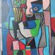 Tableau de la période bleue – Portrait de femme, d'après Pablo Picasso