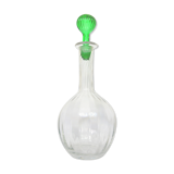 Ribbed blown glass decanter - twisted
