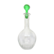 Ribbed blown glass decanter - twisted