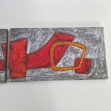 SET OF 2 VINTAGE PANELS FORMING A MURAL 1960 CLOUTIER BROTHERS ROBERT & JEAN 60S