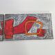 SET OF 2 VINTAGE PANELS FORMING A MURAL 1960 CLOUTIER BROTHERS ROBERT & JEAN 60S