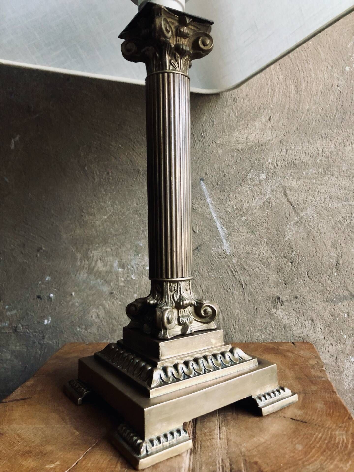 Empire style lamp - Bronze and gilded brass