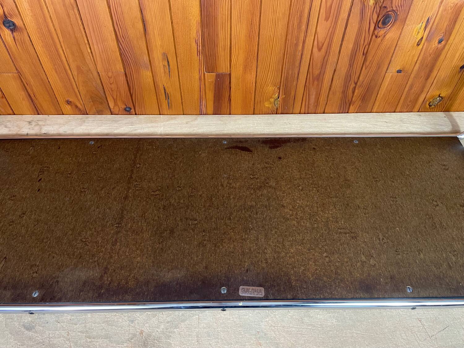 Laccio coffee table by Marcel Breuer, Gavina edition, 1950/60 (label)