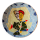 Original plate decorated with colored ceramic with the Catalan modernist trencadís technique