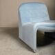 Giancarlo Piretti Alky Lounge Chair Sky Blue Velvet for Anonima Castelli