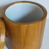 Vintage varnished solid blond wood box