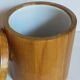 Vintage varnished solid blond wood box