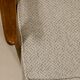 Scandinavian armchair 1960 curved armrests, mottled gray fabric