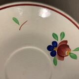 2 cups and 2 sub cups old earthenware Gien model Mireille