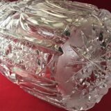 Vintage bohemian cut crystal vase
