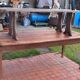 Farm table and pair of benches
