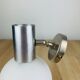 Space age opaline globe wall light, adjustable, and brushed metal, 1960s.