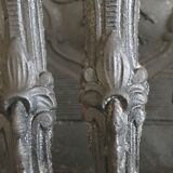 Cast iron fireplace cradle log holder