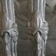 Cast iron fireplace cradle log holder