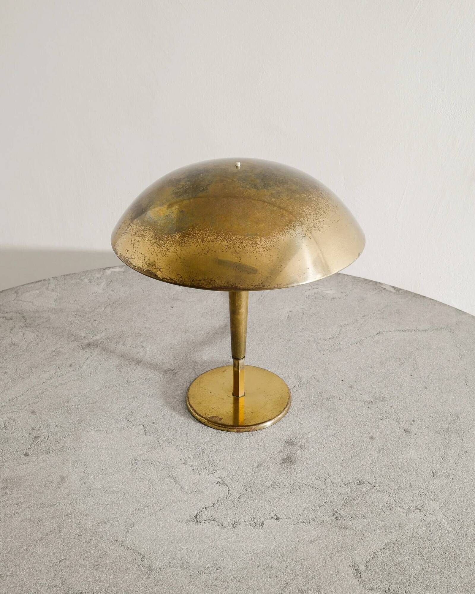 Vintage Finnish "5061" Brass Table Lamp by Paavo Tynell for Taito, 1940s