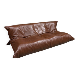 Yoko 3-seater sofa in brown – Michel Ducaroy for Ligne Ro